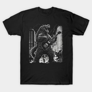 Godzilla Playing a Guitar T-Shirt